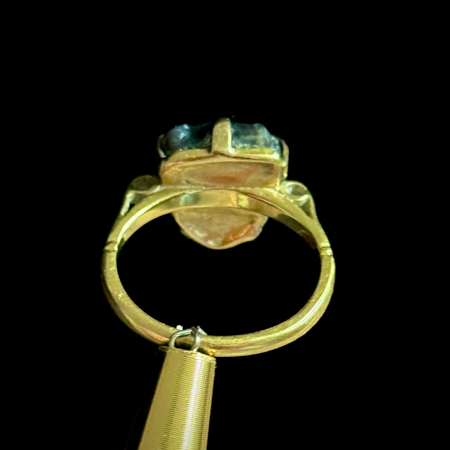 Victorian Labradorite Devil's Head Ring in 18 Carat Gold