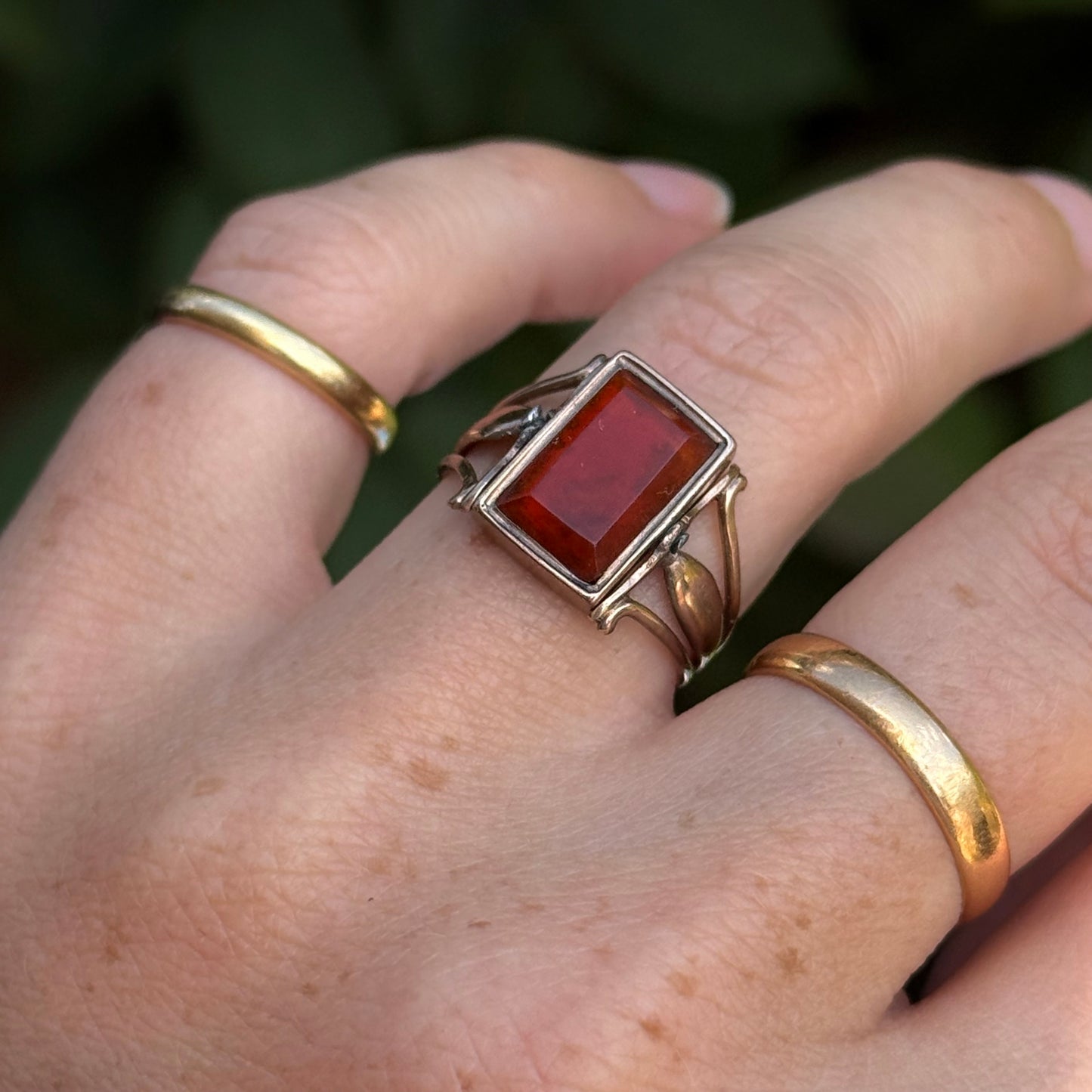 Antique Georgian Mourning Swivel Ring; Circa 1830