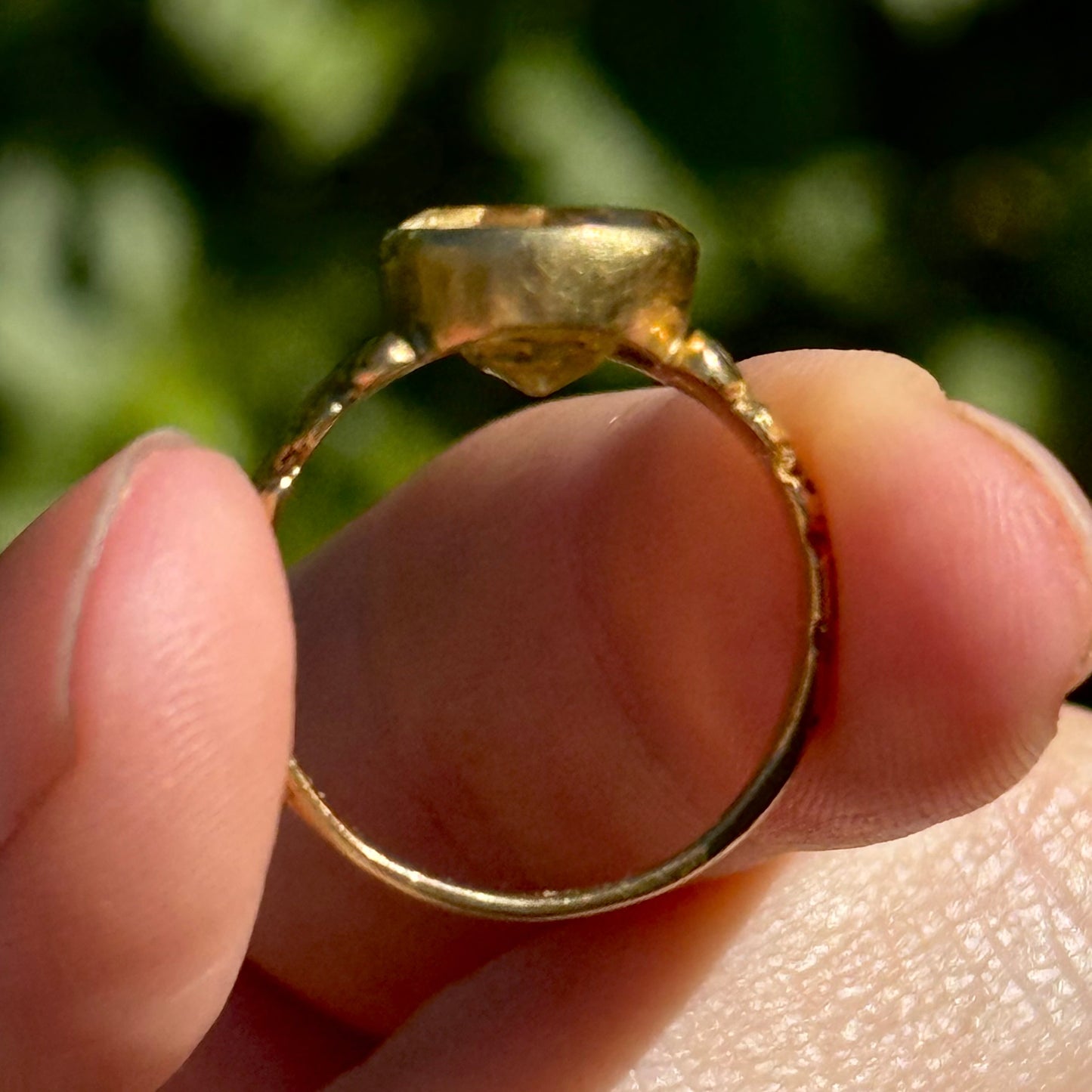 Sublime Citrine Intaglio Peacock Ring in 18 Carat Gold