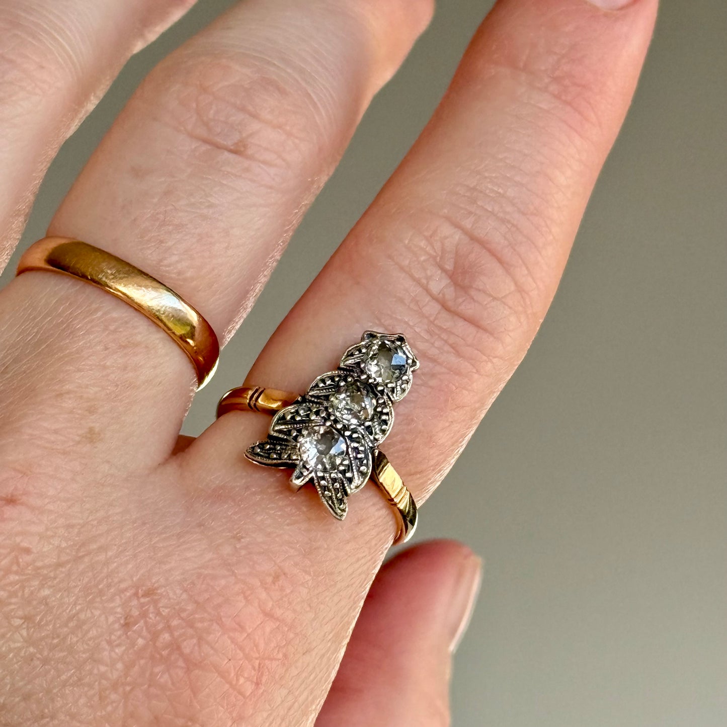 Antique Victorian Diamond Arrow Ring; Circa 1880