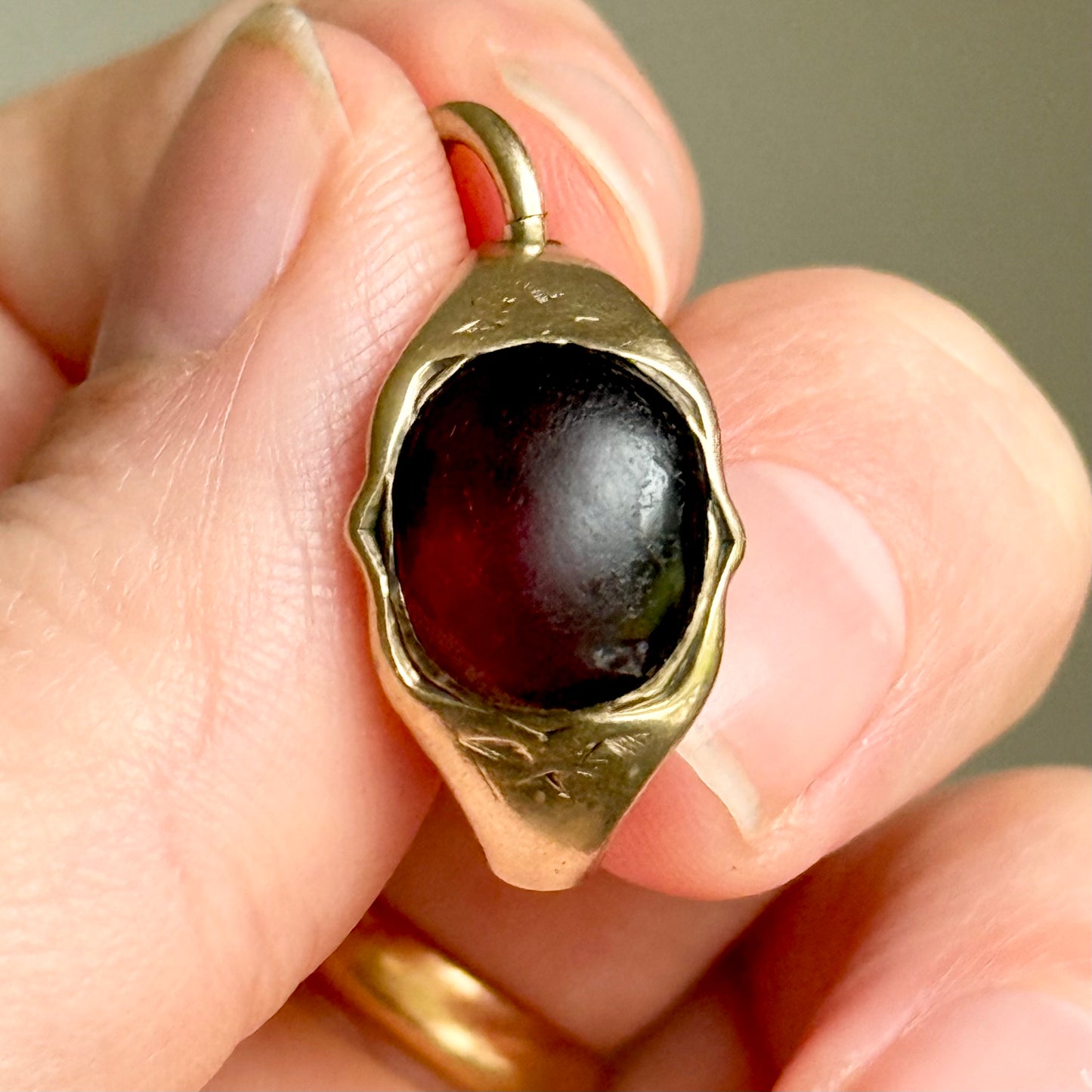 Antique Georgian Garnet Sentimental Pendant