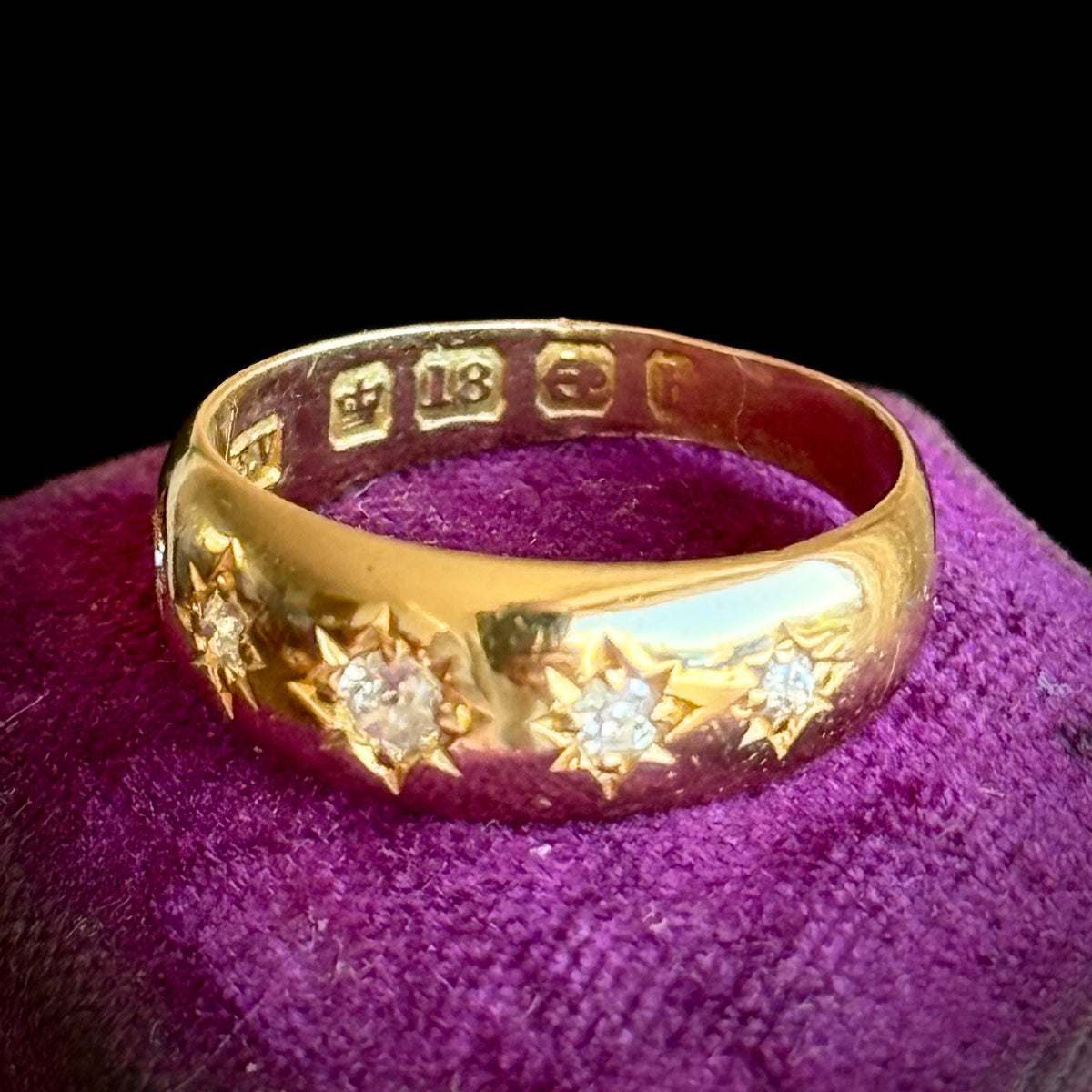 Antique Celestial Diamond Ring in 18 Carat Gold; Circa 1901