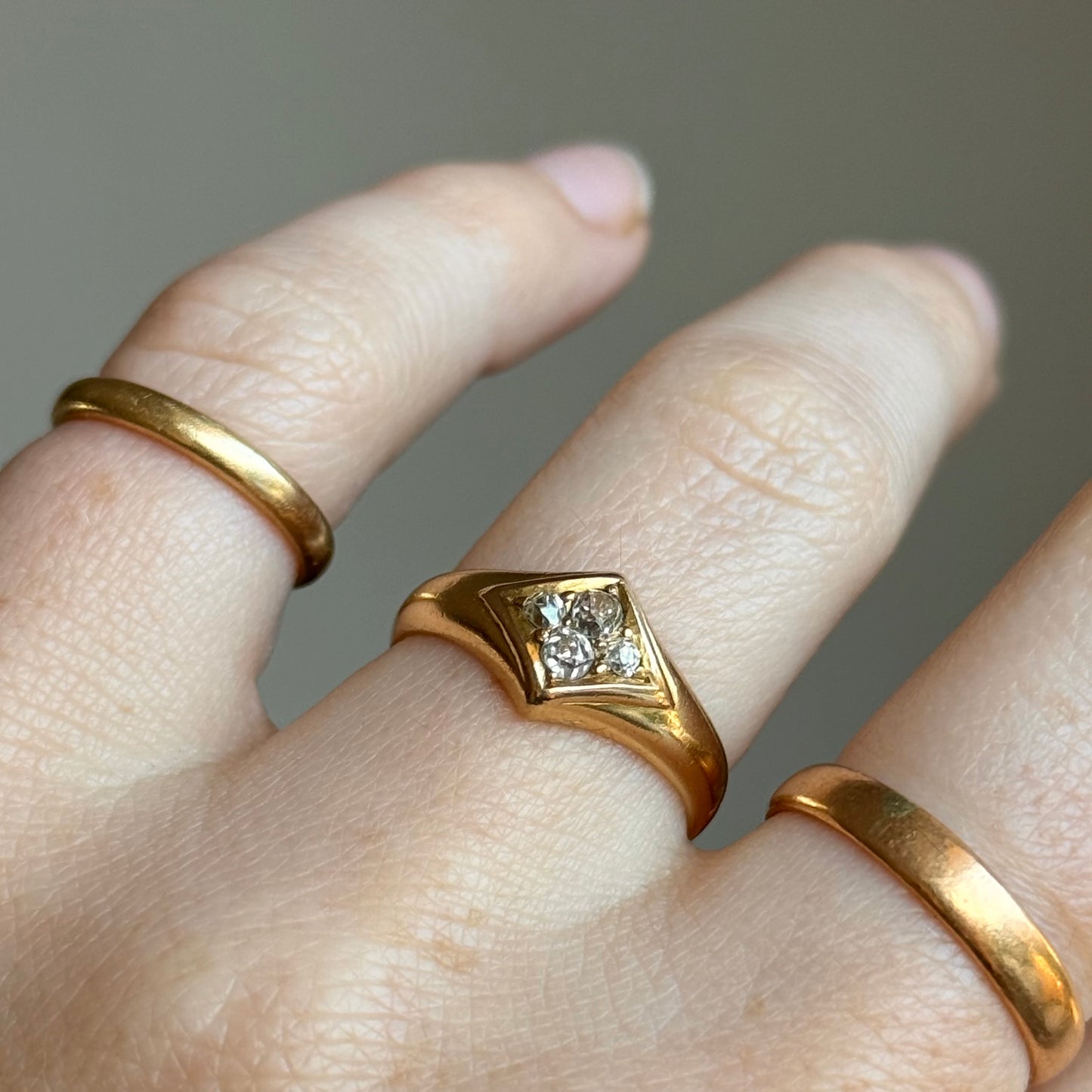 Victorian Old Cut Diamond Ring in 18 Carat Gold; Circa 1880