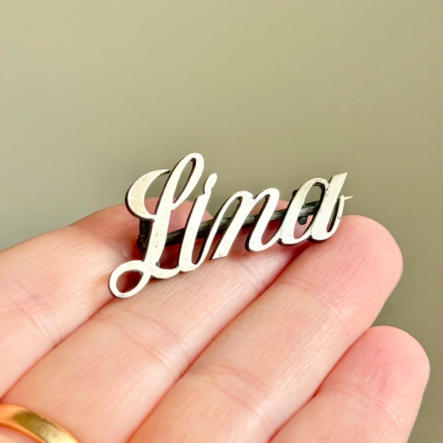 Antique Silver Linda Silver Brooch