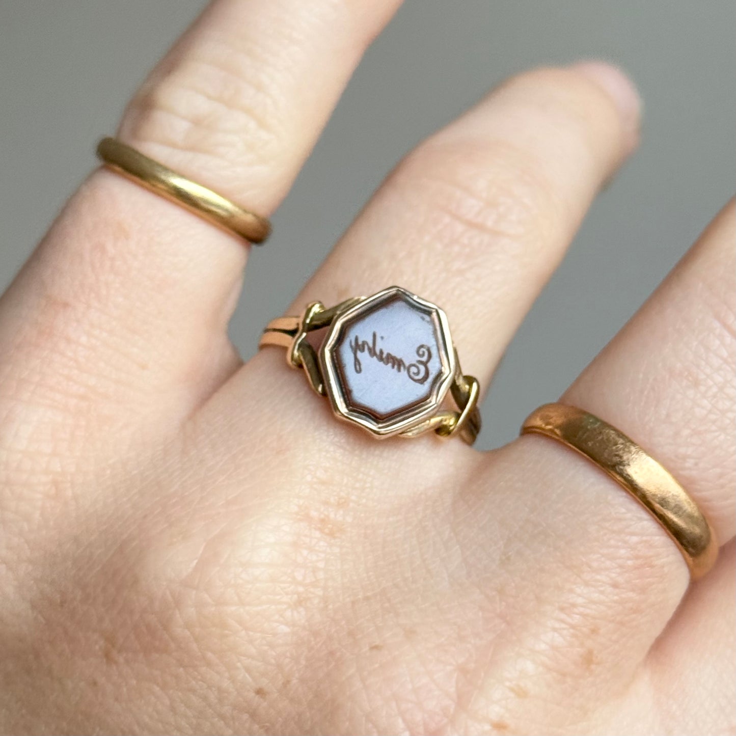 Antique Sardonyx 'Emily' Signet Ring in 18 Carat Gold