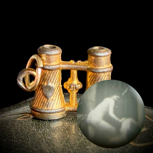 Antique Novelty Erotic Nude Stanhope Pendant; Circa 1895