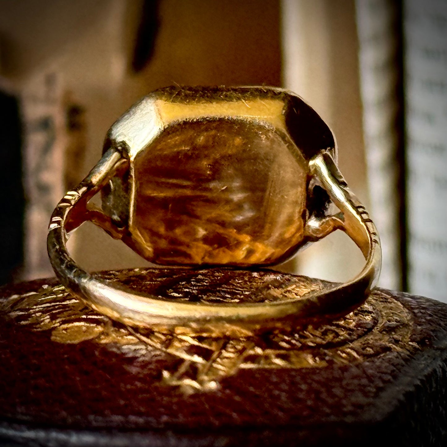 Sublime Jasper Intaglio Ring in 14 Carat Gold