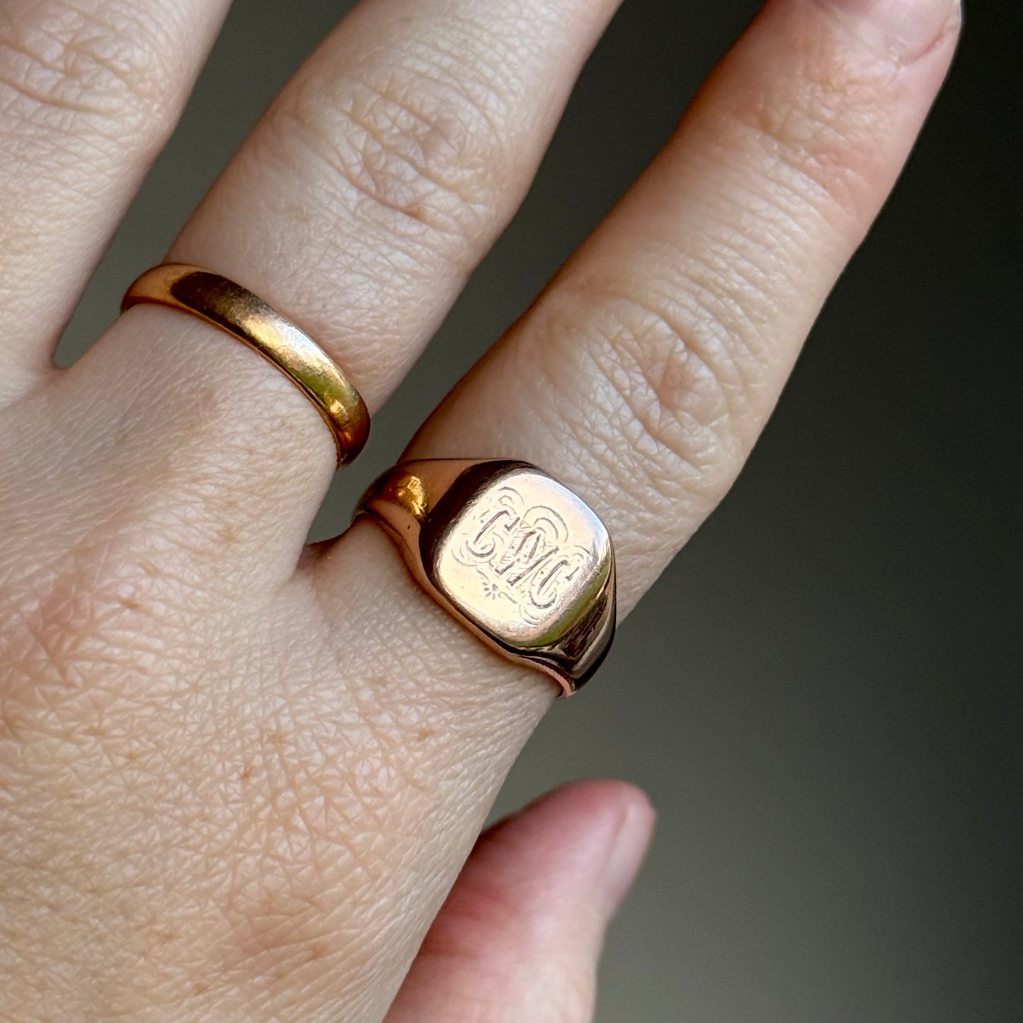 Antique 'CWC' Signet Ring in 9 Carat Gold; Circa 1919