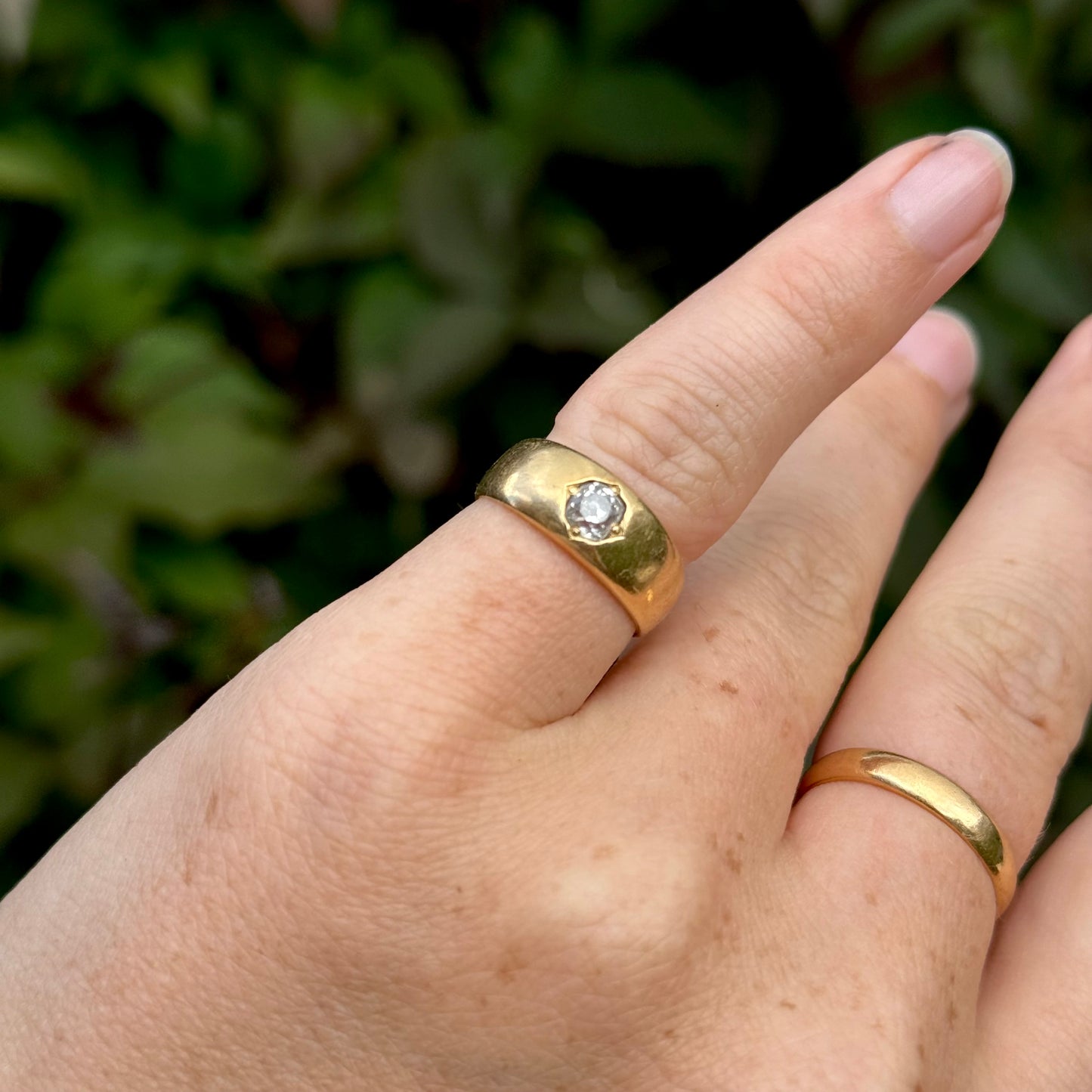 Victorian Old Cut Diamond Band in 18 Carat Gold