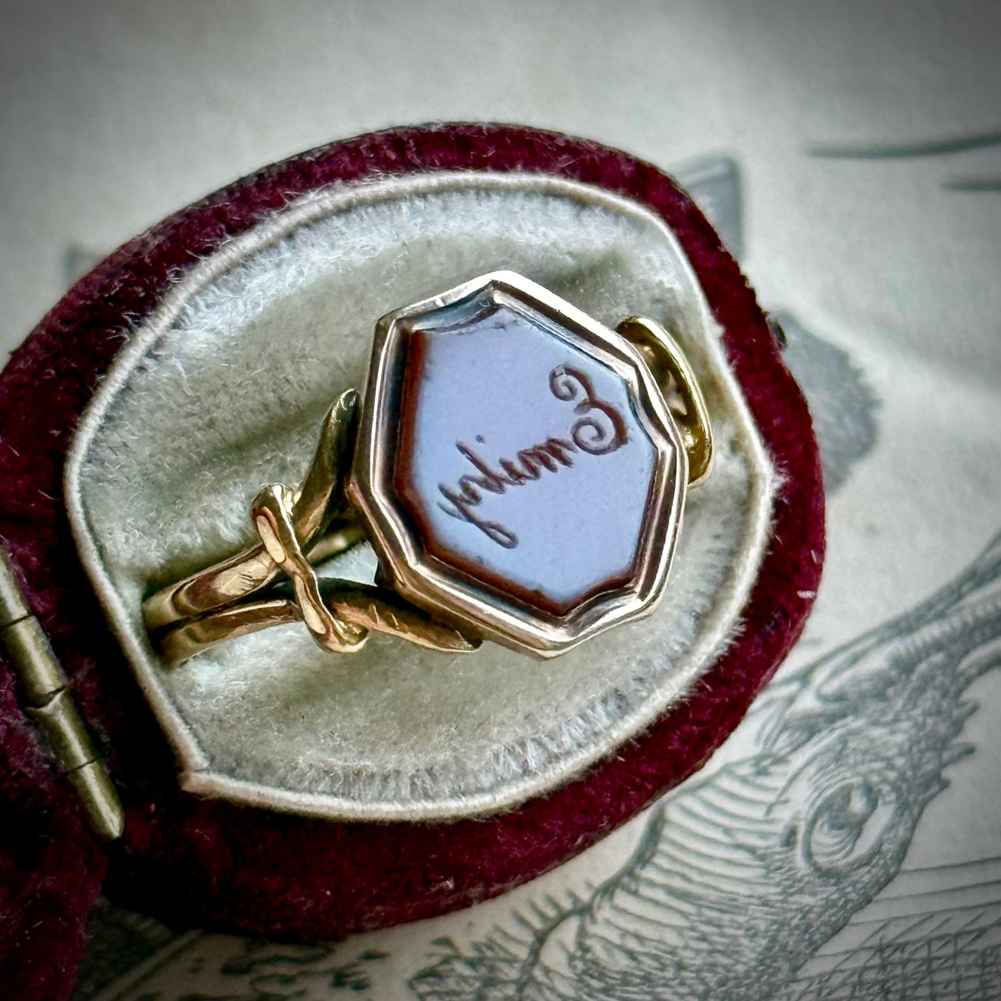 Antique Sardonyx 'Emily' Signet Ring in 18 Carat Gold
