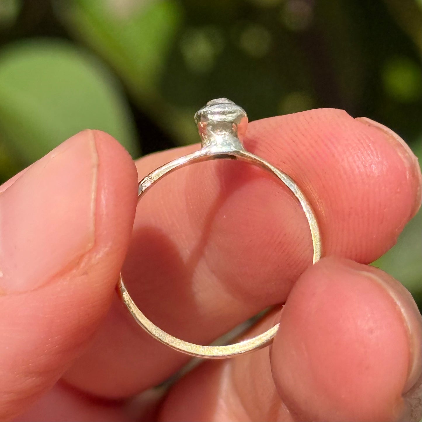 Vintage Rose Cut Solitaire Ring in 9 Carat Gold