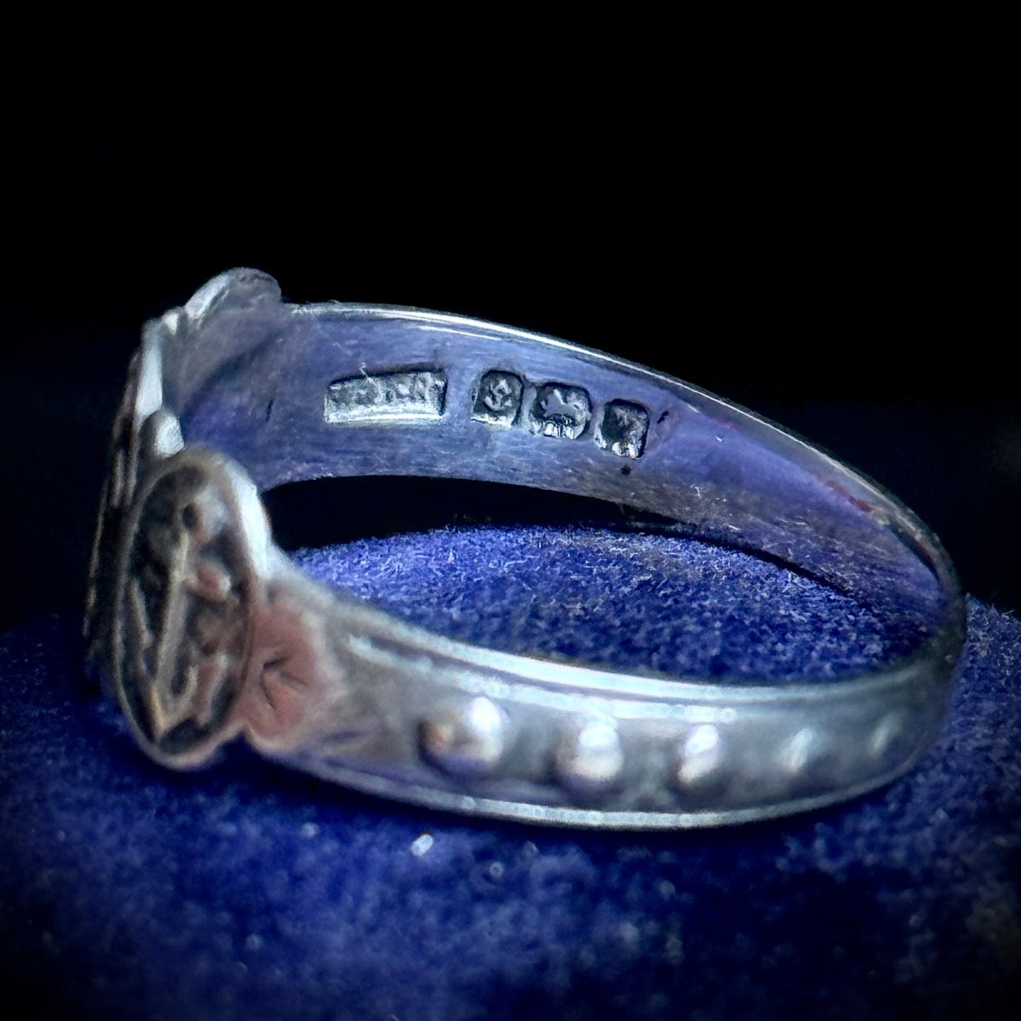 Antique Faith, Hope & Charity Ring in Silver; Circa 1920