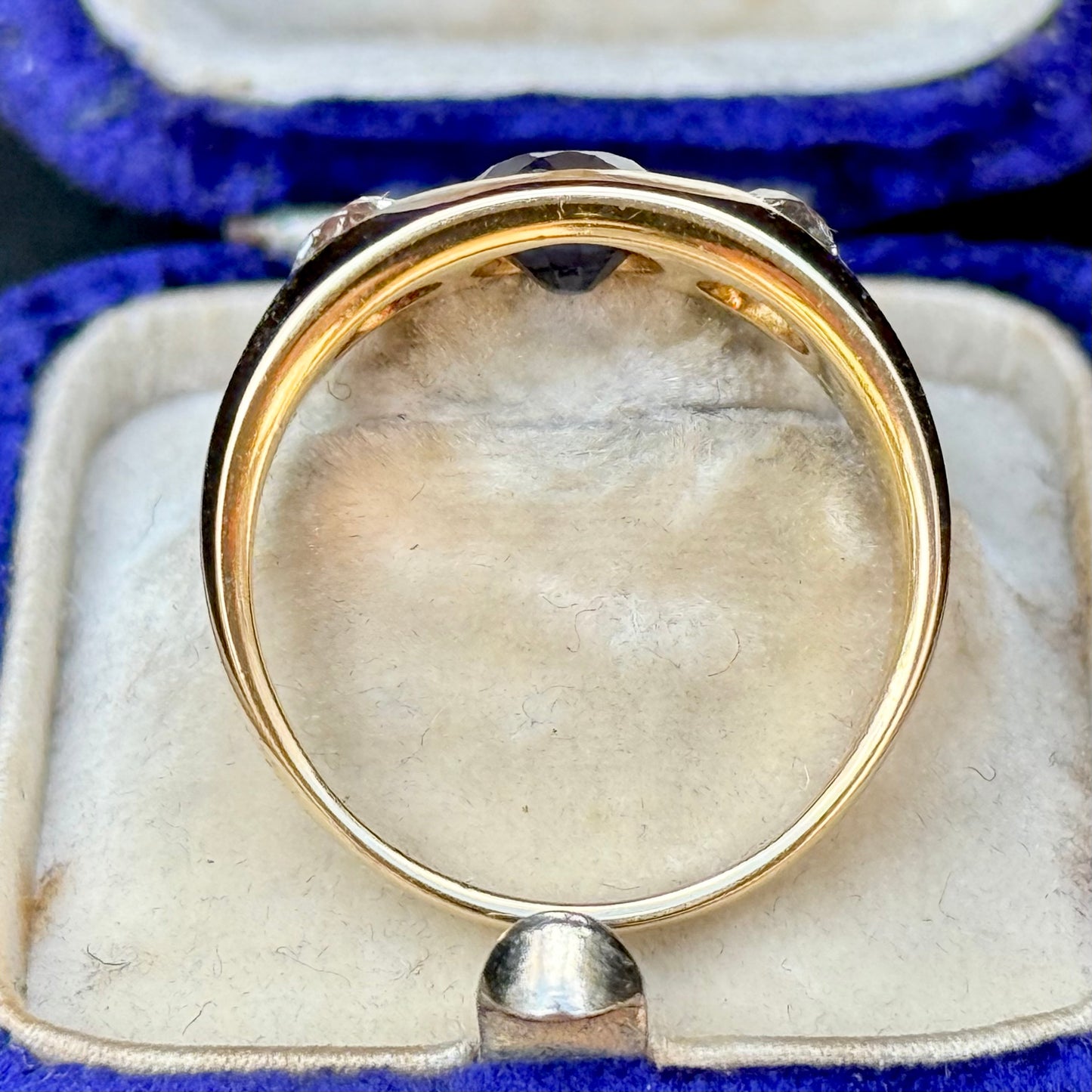 Antique Victorian Sapphire & Diamond Trilogy Ring