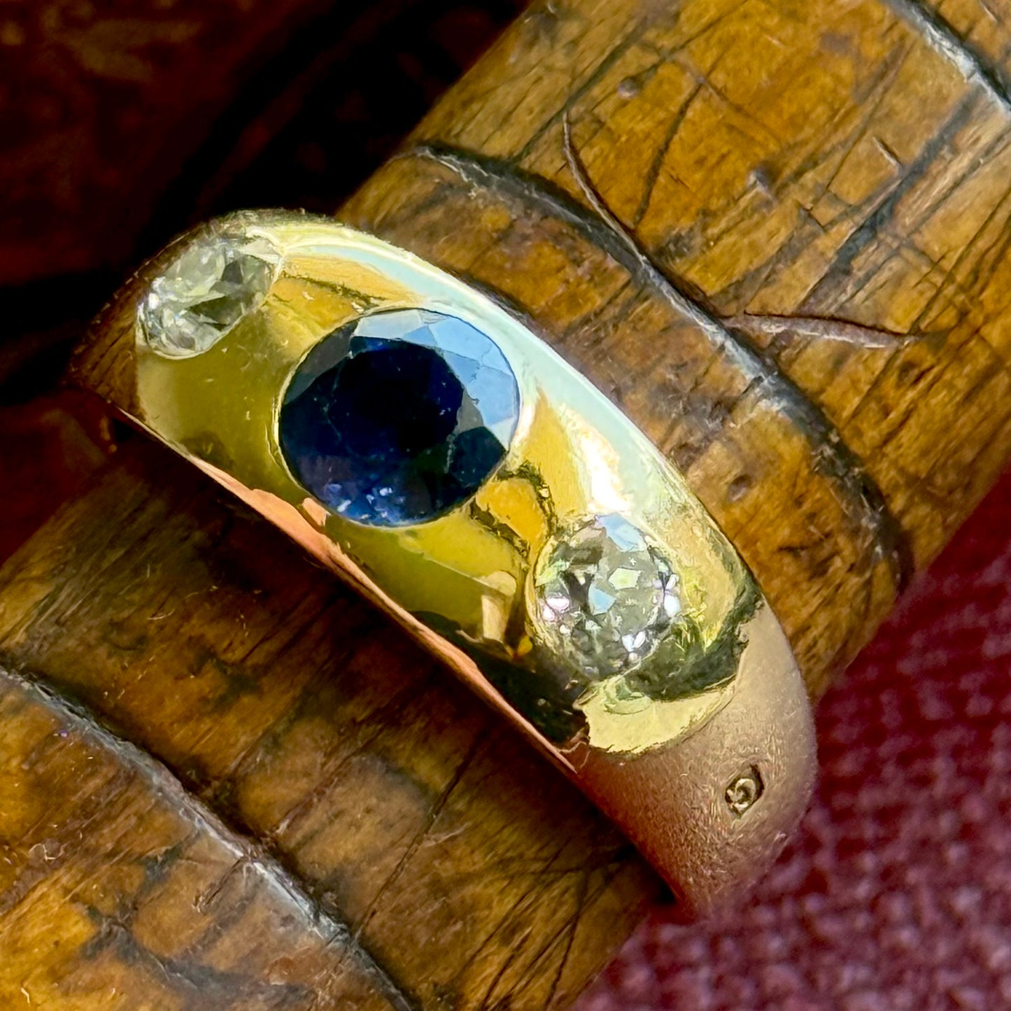 Antique Victorian Sapphire & Diamond Trilogy Ring