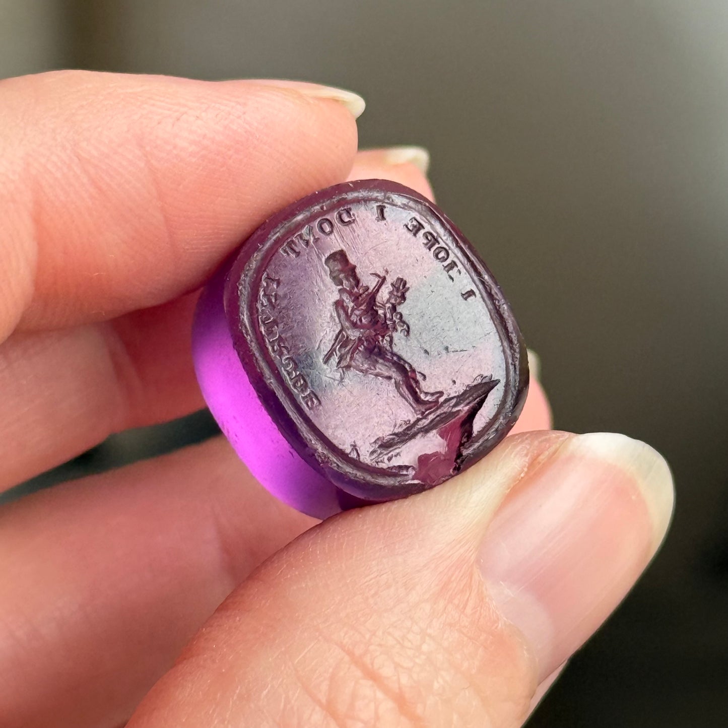 Antique Georgian Loose Glass Intaglio; Circa 1820