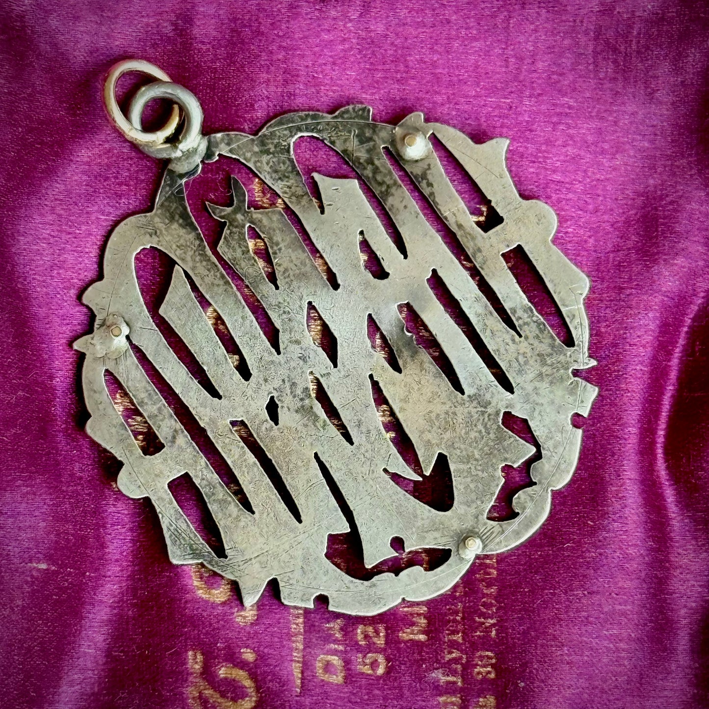 Antique 'Hannah' Pendant in Silver; Circa 1889