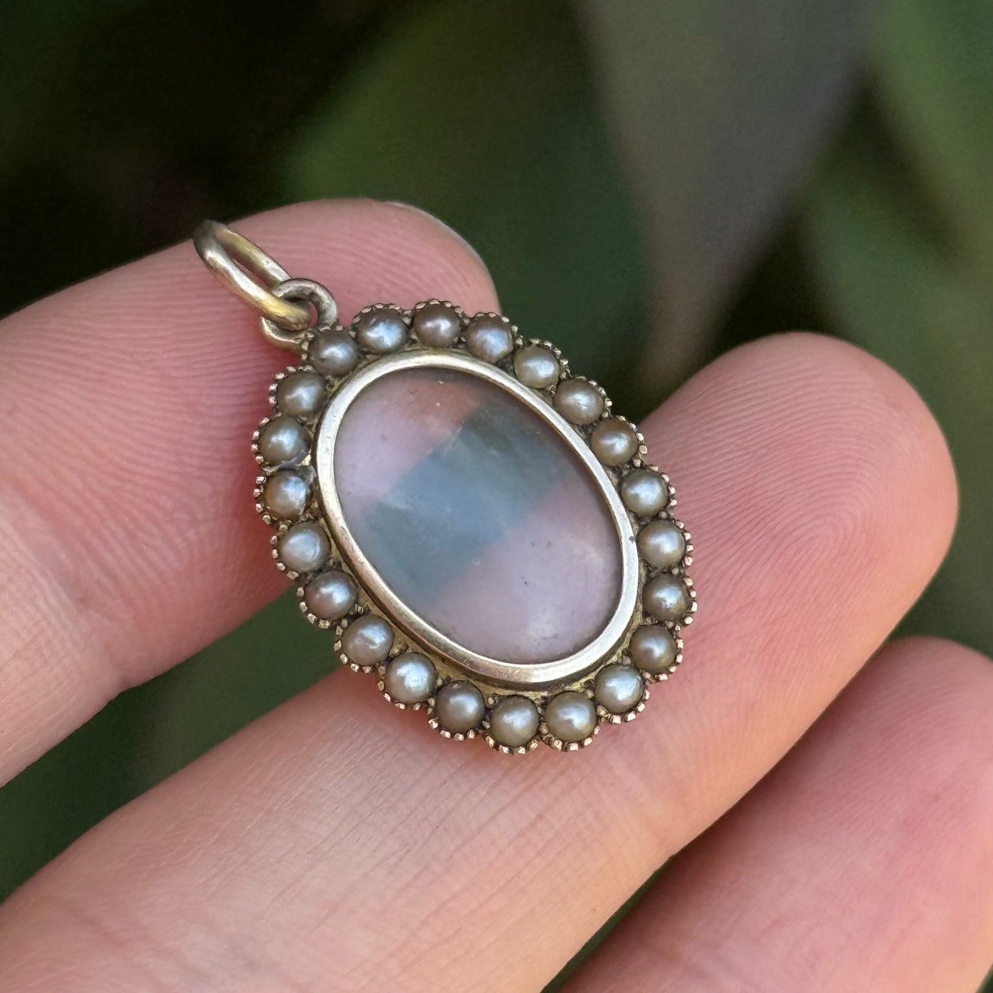 Antique Victorian Pearl Locket Pendant in 9 Carat Gold