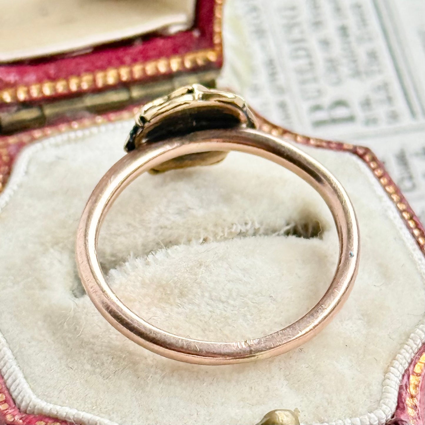 Enchanting Victorian Star Motif Diamond & Enamel Ring