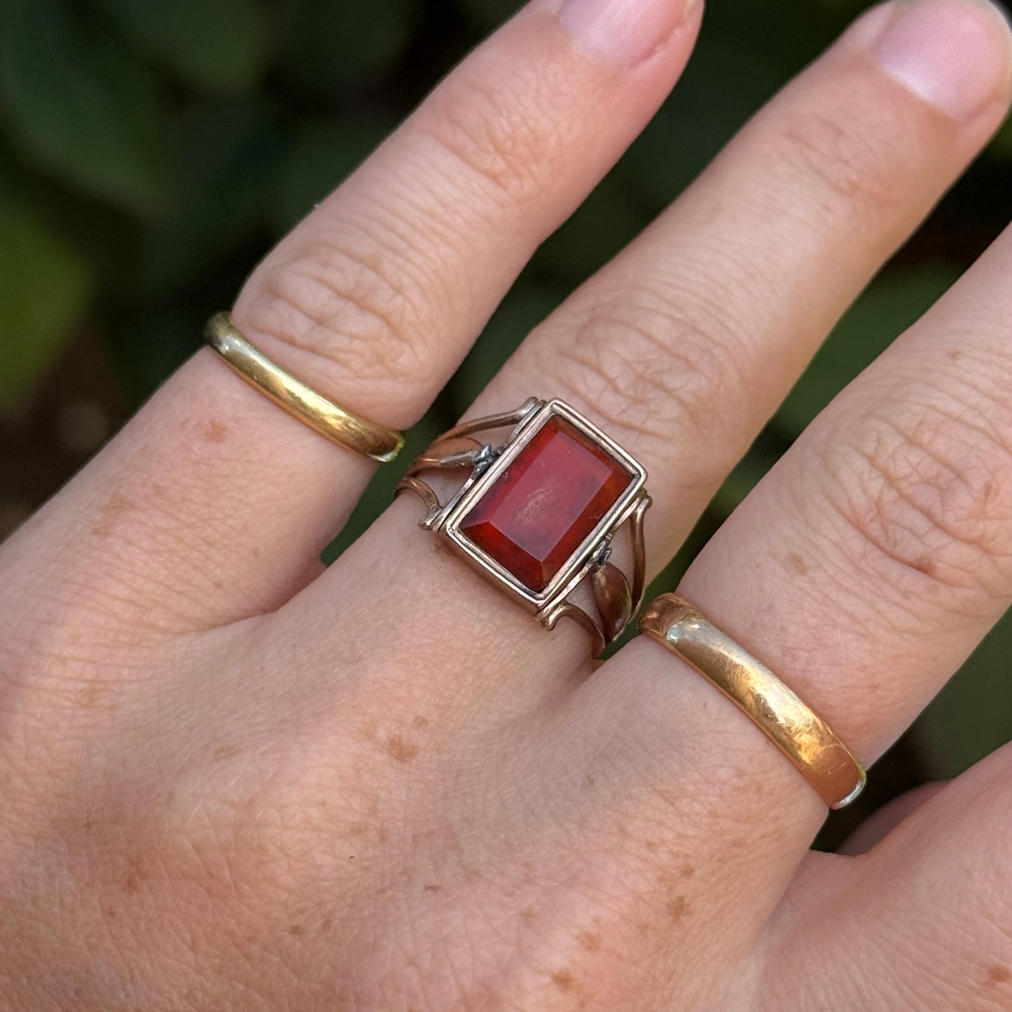 Antique Georgian Mourning Swivel Ring; Circa 1830
