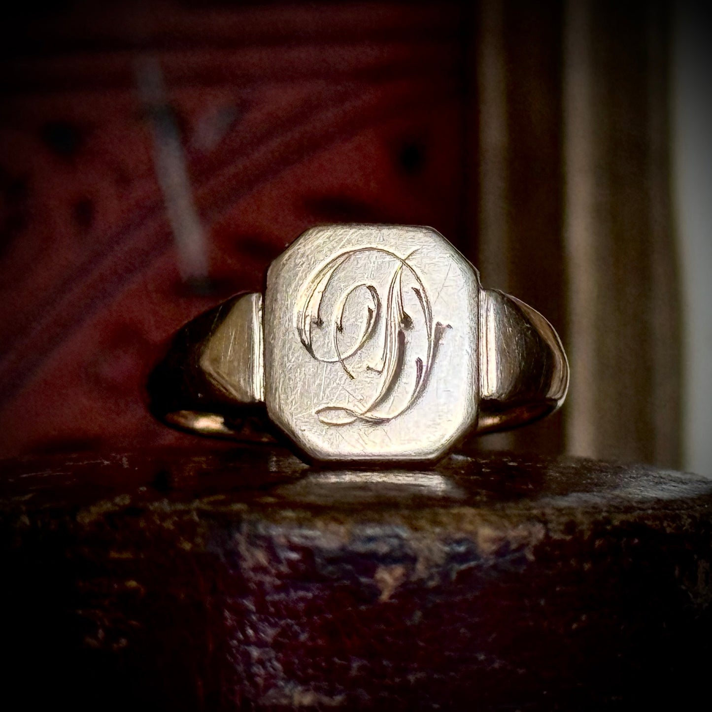 Antique Victorian Initial 'D' Signet Ring