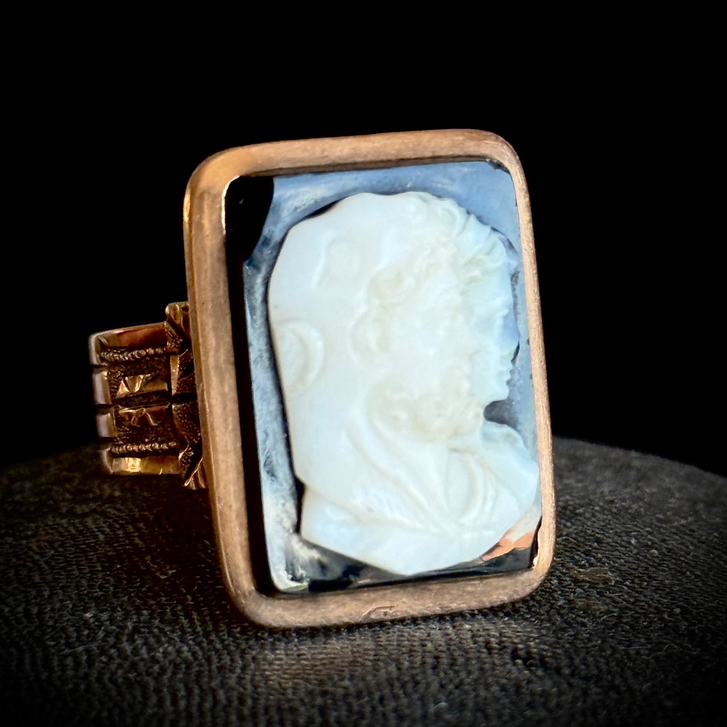 Antique Hercules and Omphale Ring; Circa 1895