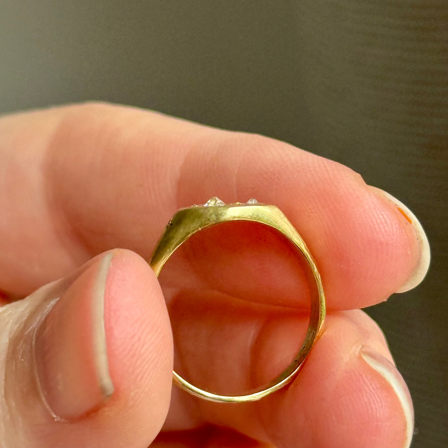 Celestial Diamond Signet Ring in 9 Carat Gold