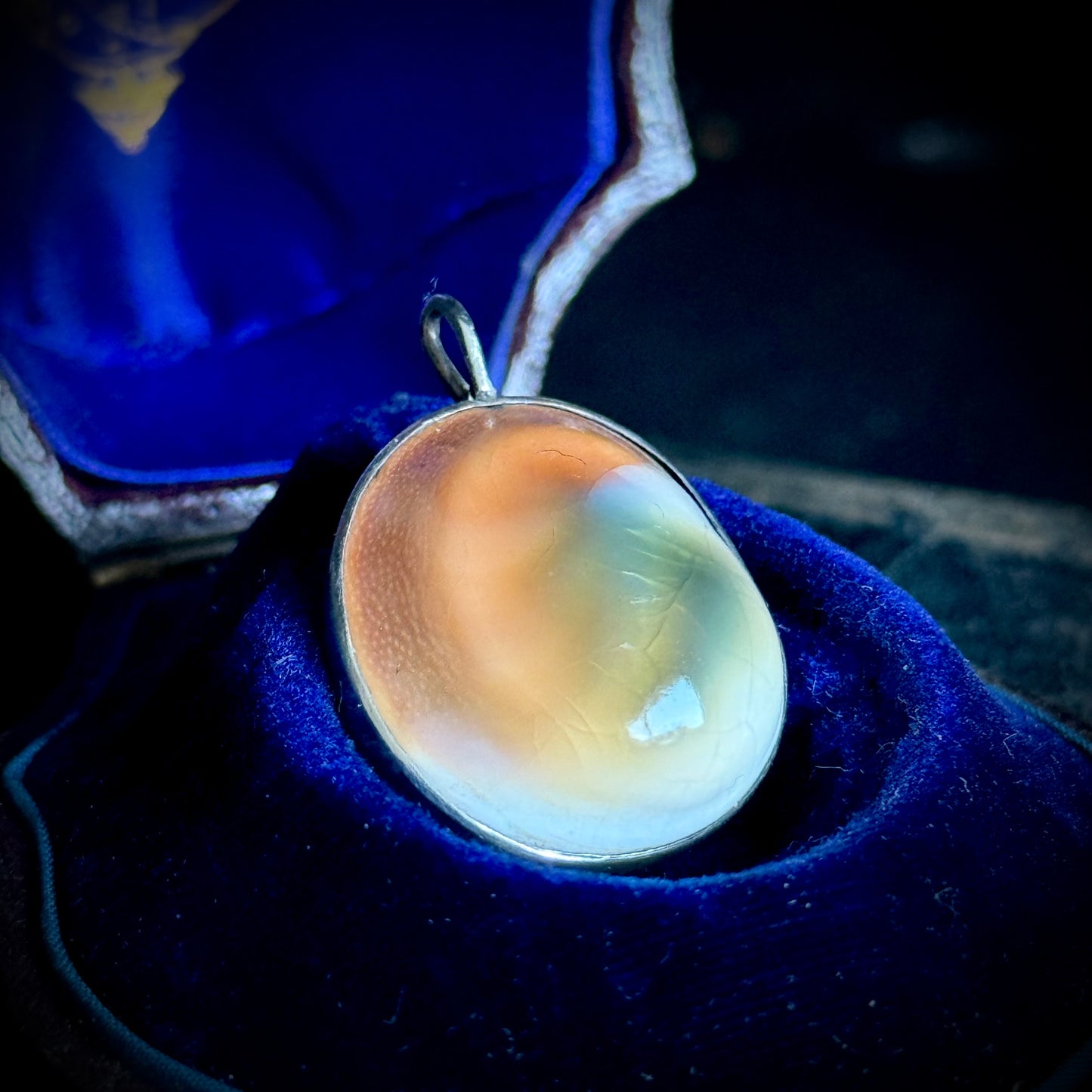 Victorian Operculum Pendant in Silver; Circa 1890