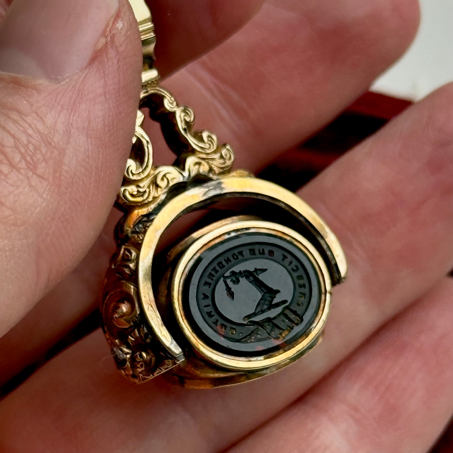Antique Victorian Spinning Intaglio 'Ada' Fob