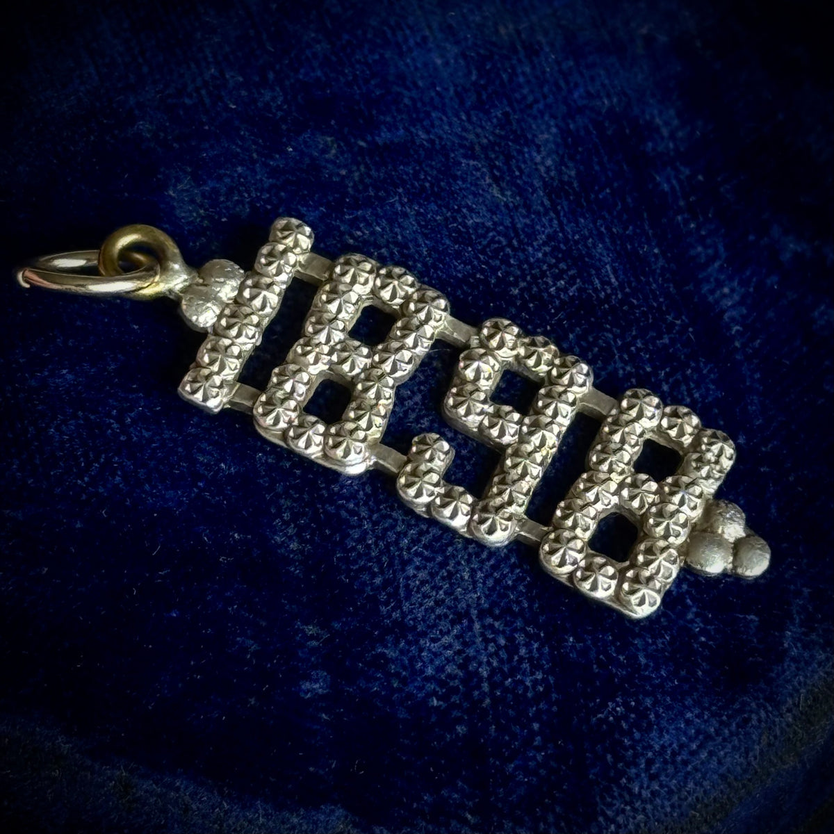 Antique Victorian 1898 Silver & Gold Pendant