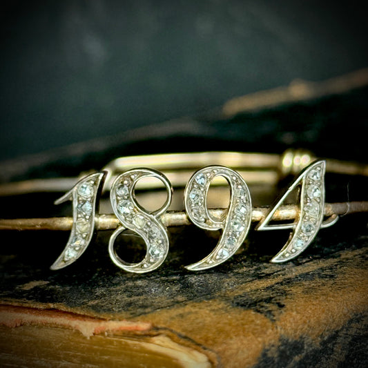 Victorian '1894' Rose Cut Diamond Bangle
