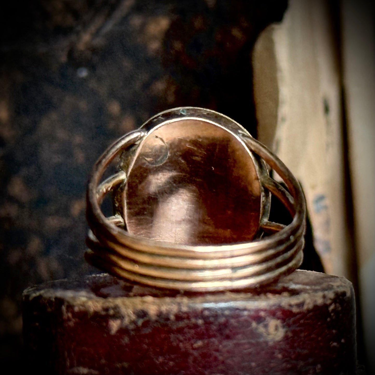 Antique Georgian Enamel Mourning Ring