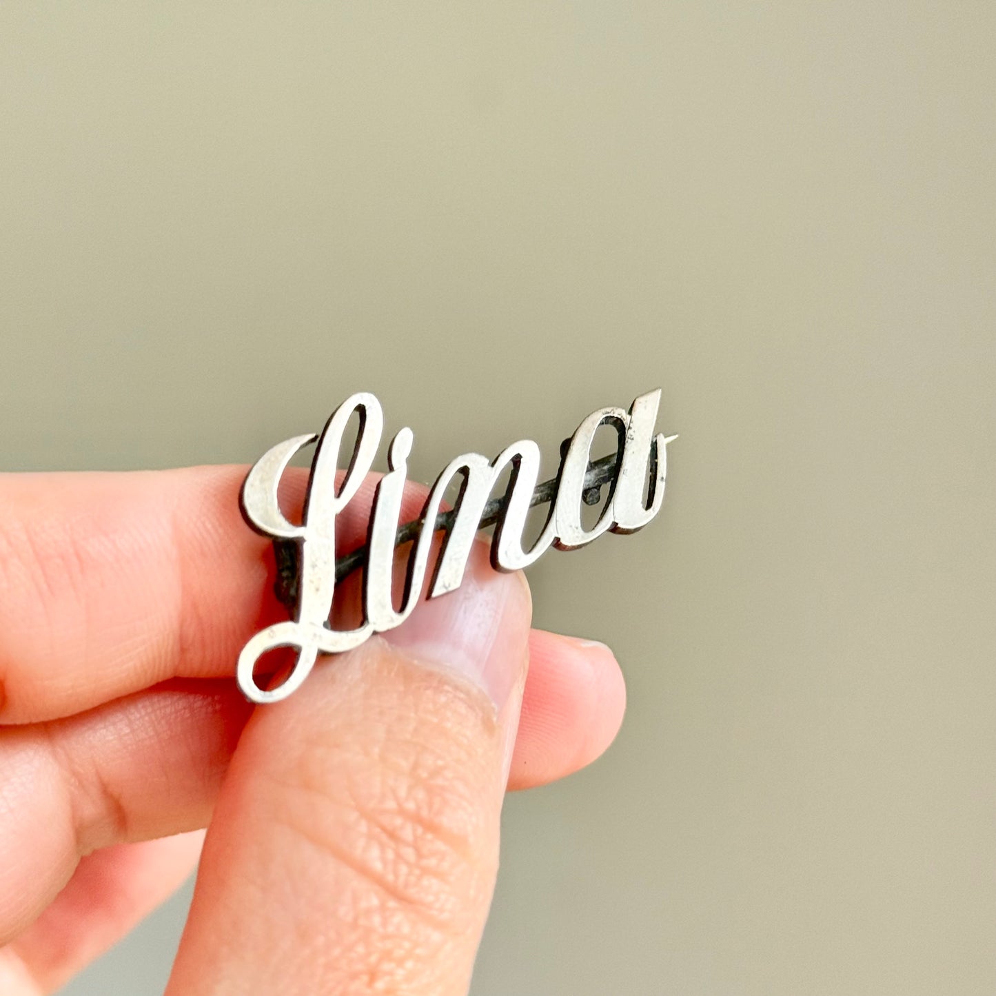 Antique Silver Linda Silver Brooch