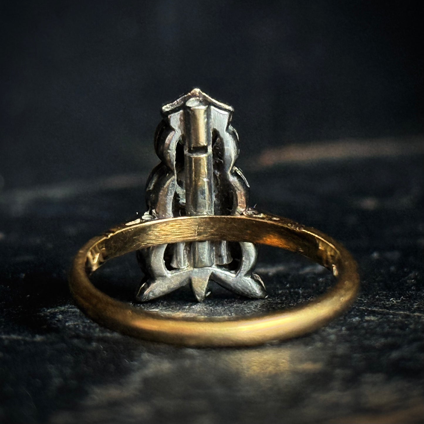 Antique Victorian Diamond Arrow Ring; Circa 1880