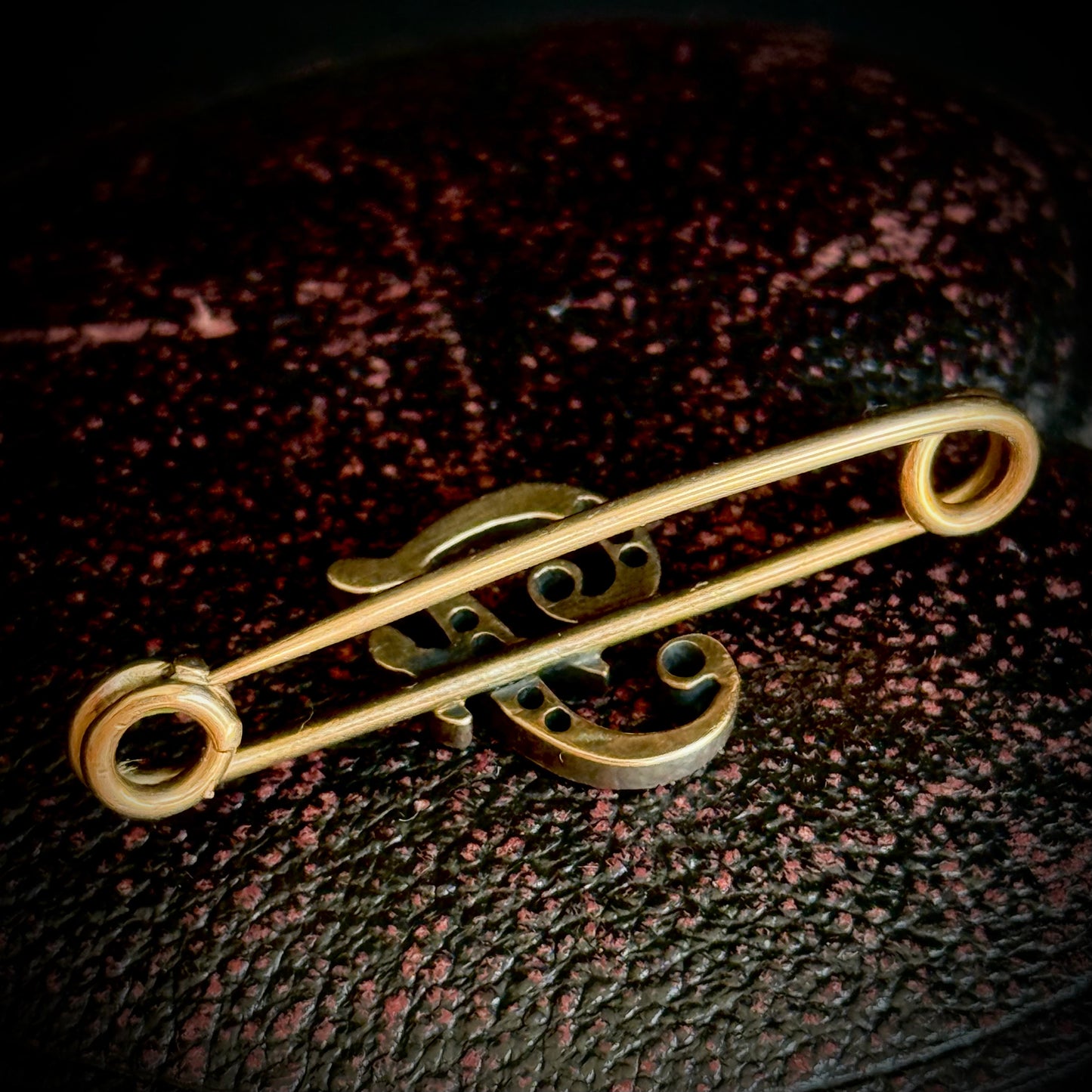 Antique Diamond Letter 'F' brooch in 9 Carat Gold