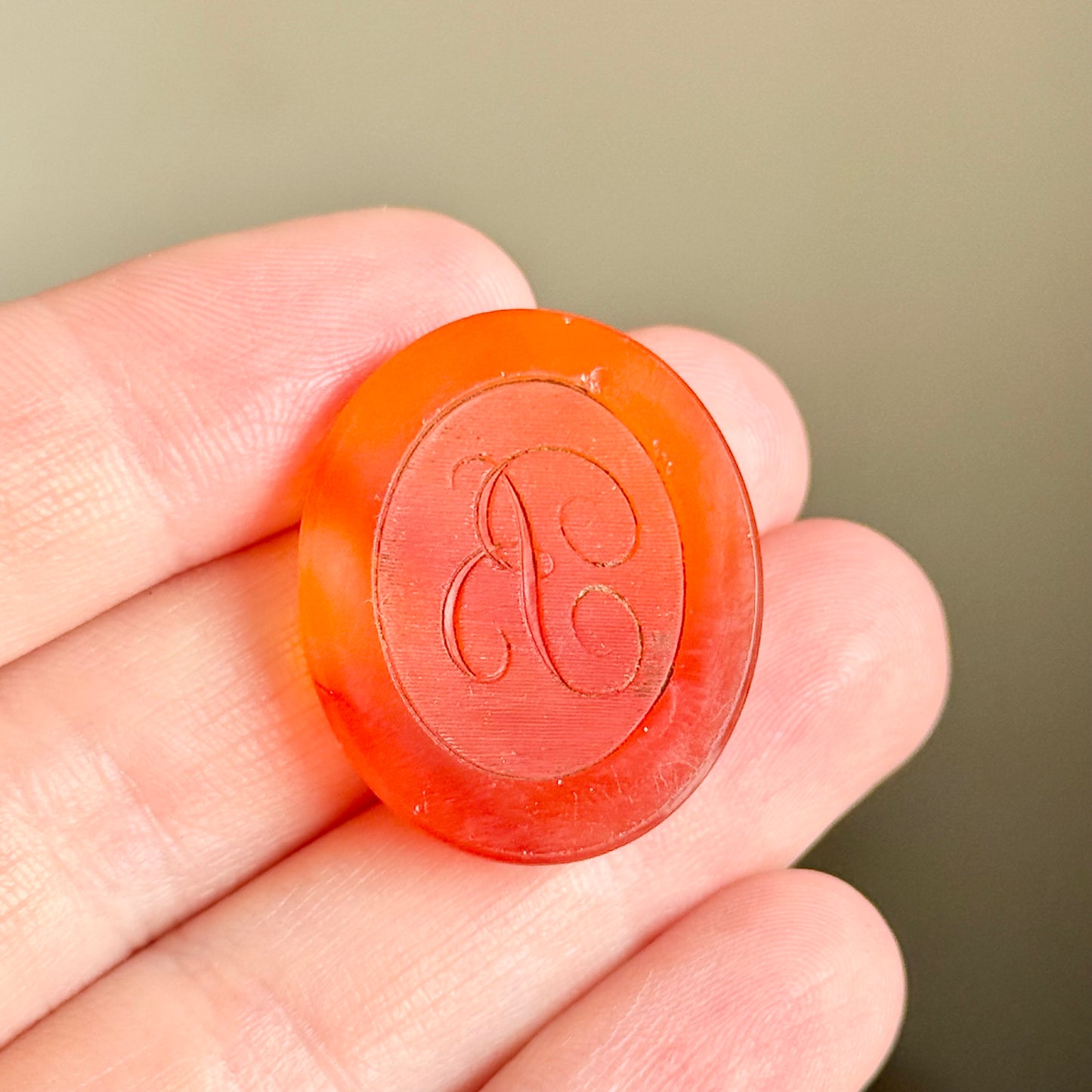 Georgian Loose 'B' Carnelian Intaglio Stone