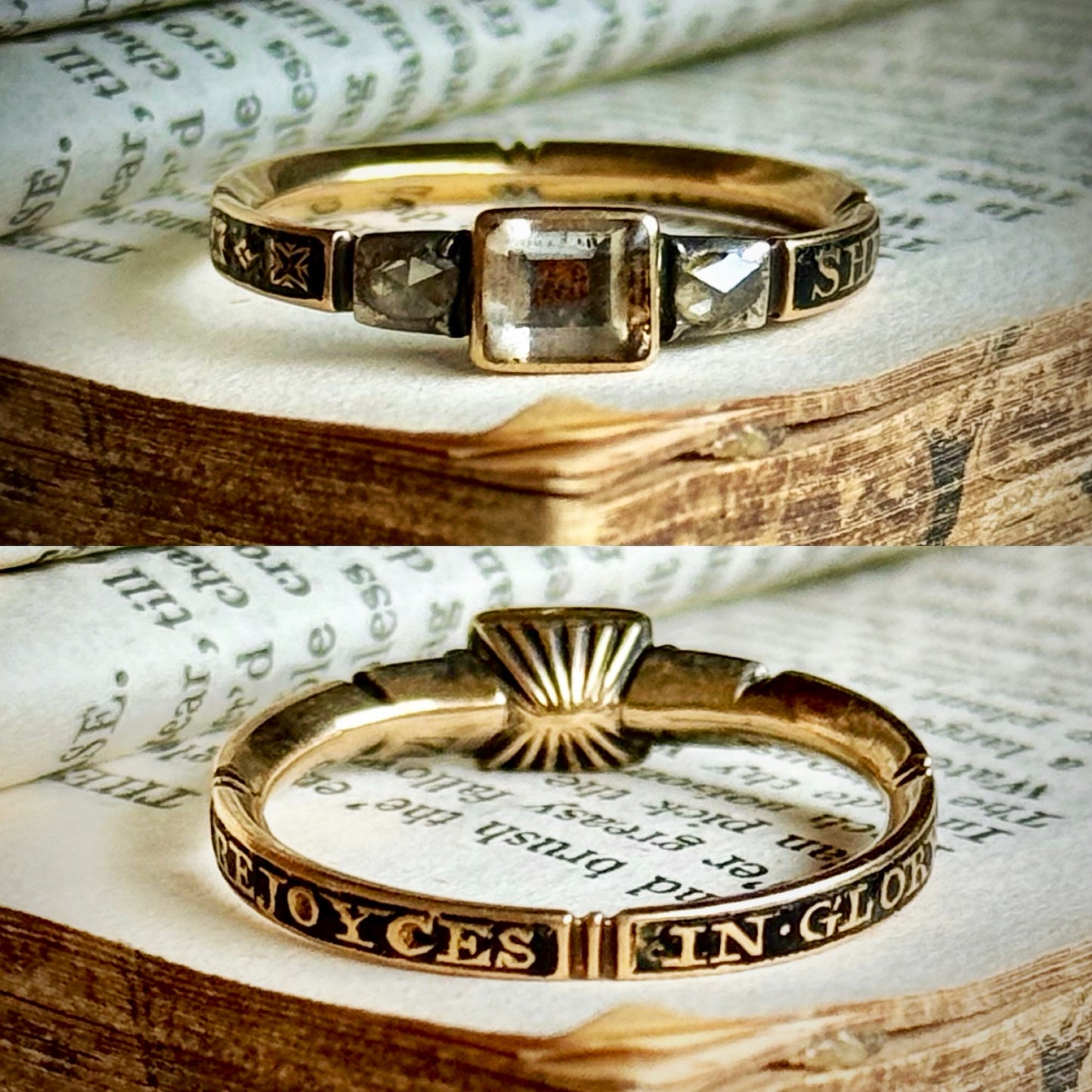 Exceptional Diamond Georgian Mourning Ring; Circa 1750