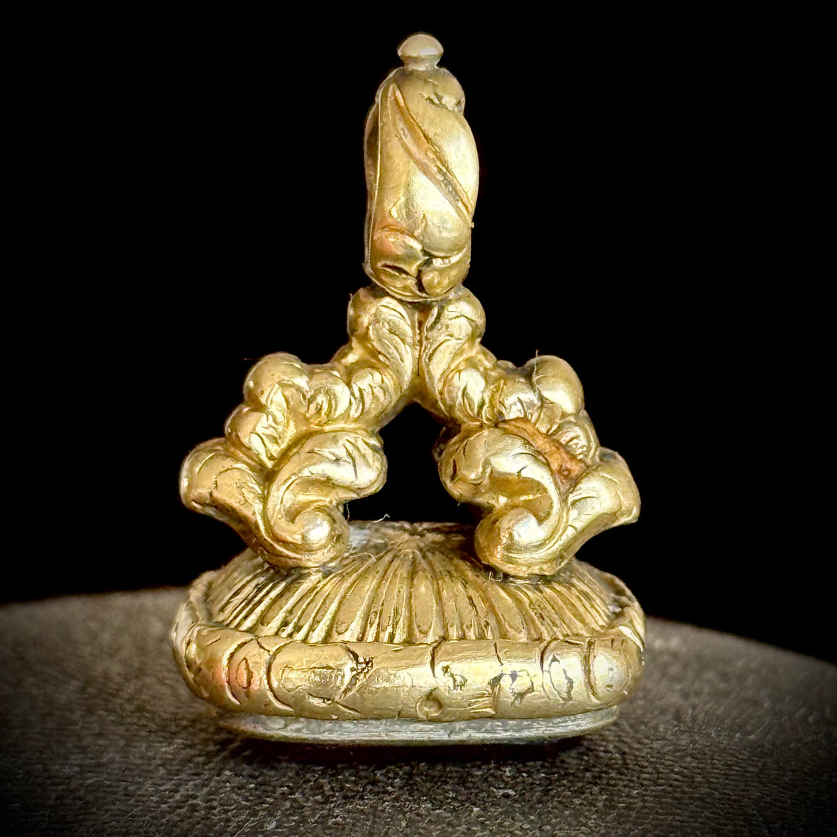 Antique 'Vite' Amethyst Intaglio Fob Pendant; Circa 1850