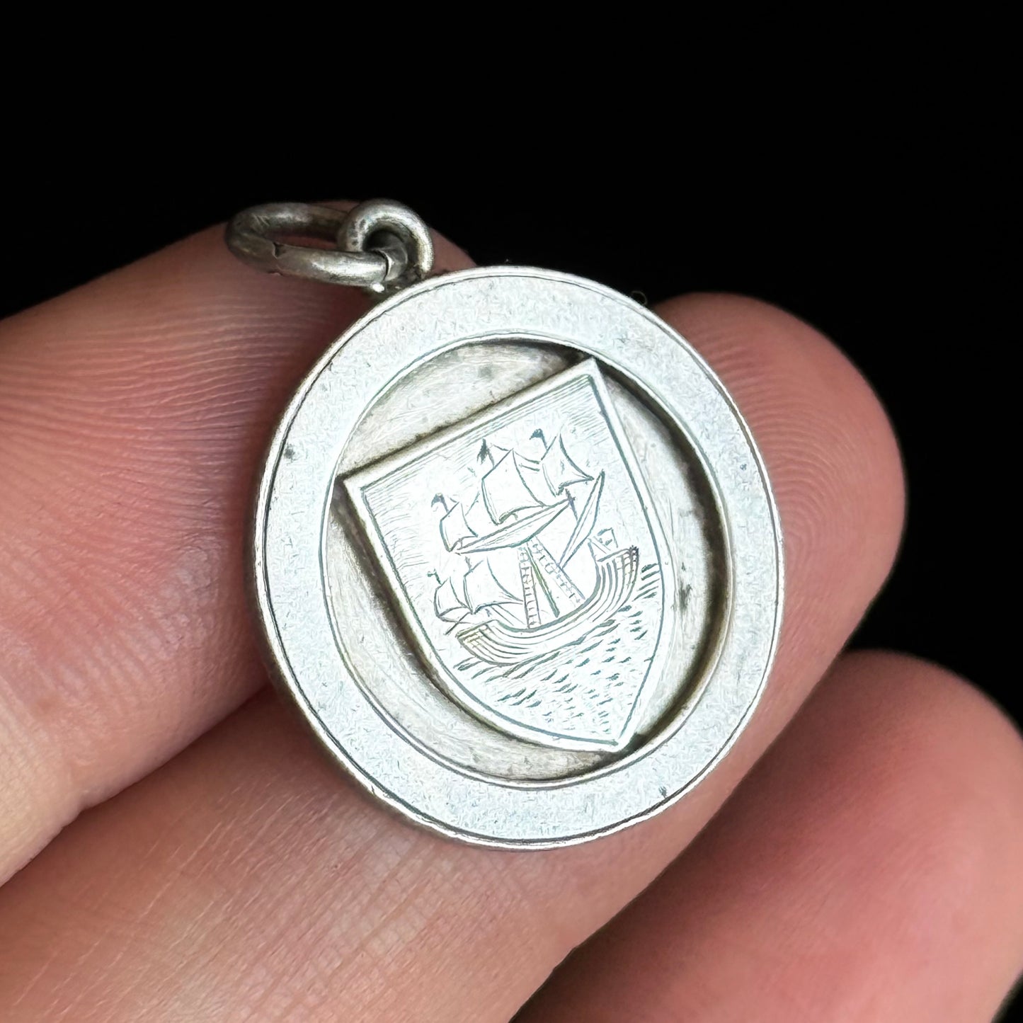 Antique Scottish Ship Silver Token; Circa 1912