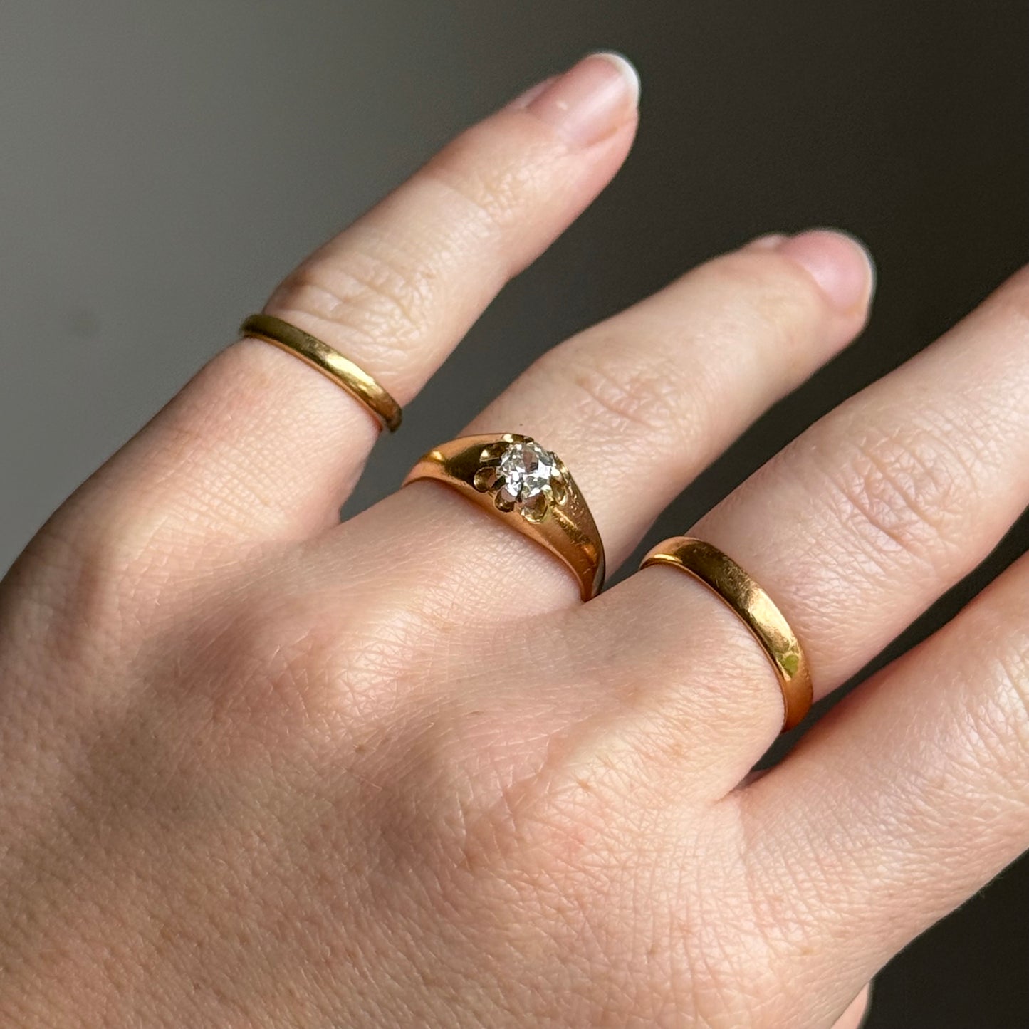 Antique Old Cut Diamond Ring in 18 Carat Gold' Circa 1900