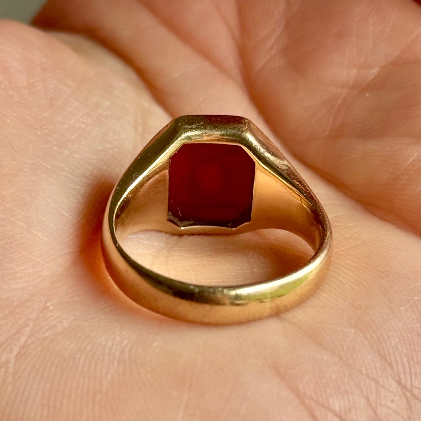 Antique Victorian Carnelian Intaglio Signet Ring