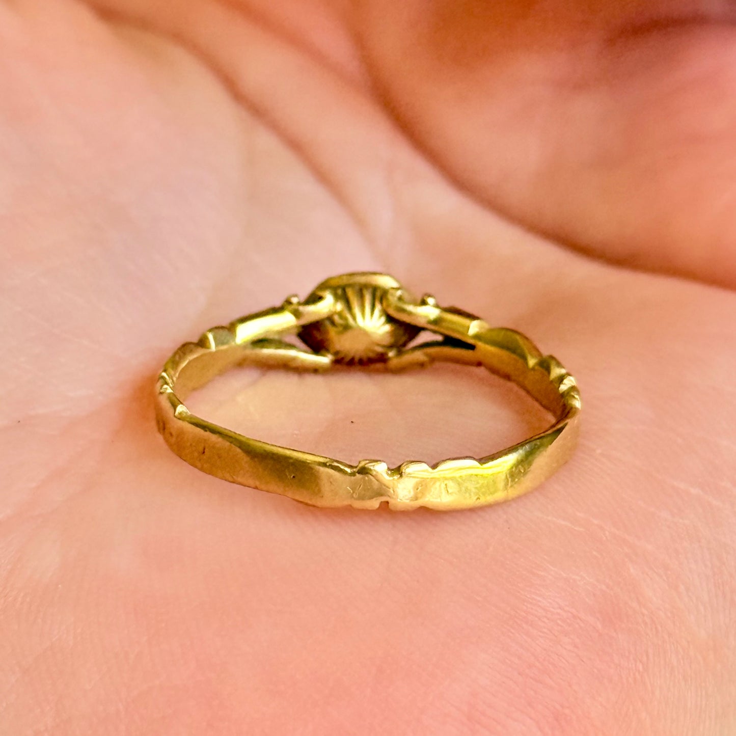 Georgian Stuart Crystal Ring in 18 Carat Gold; circa 1750