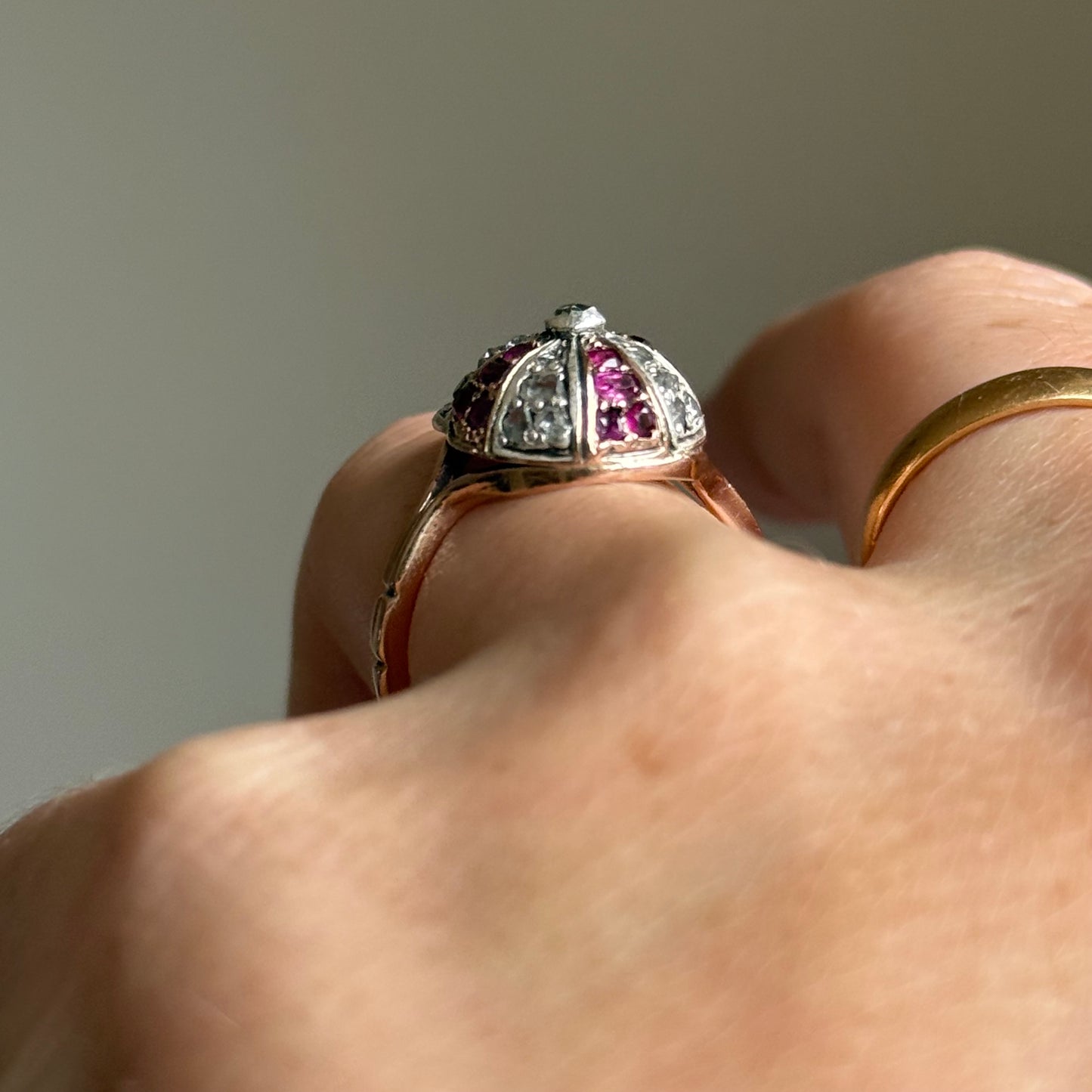Victorian Novelty Jokey Cap in Diamond & Ruby; Circa 1890