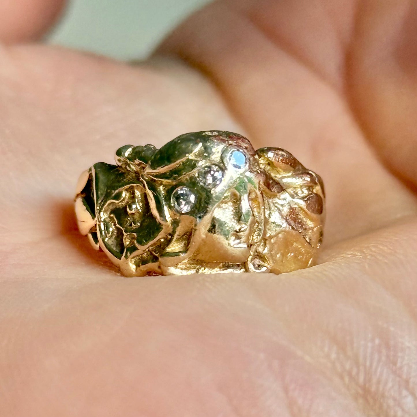 Art Nouveau Diamond Figural Ring; Circa 1920