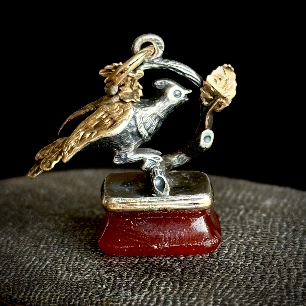 Georgian Bird & Devil Intaglio Fob Pendant; Circa 1820