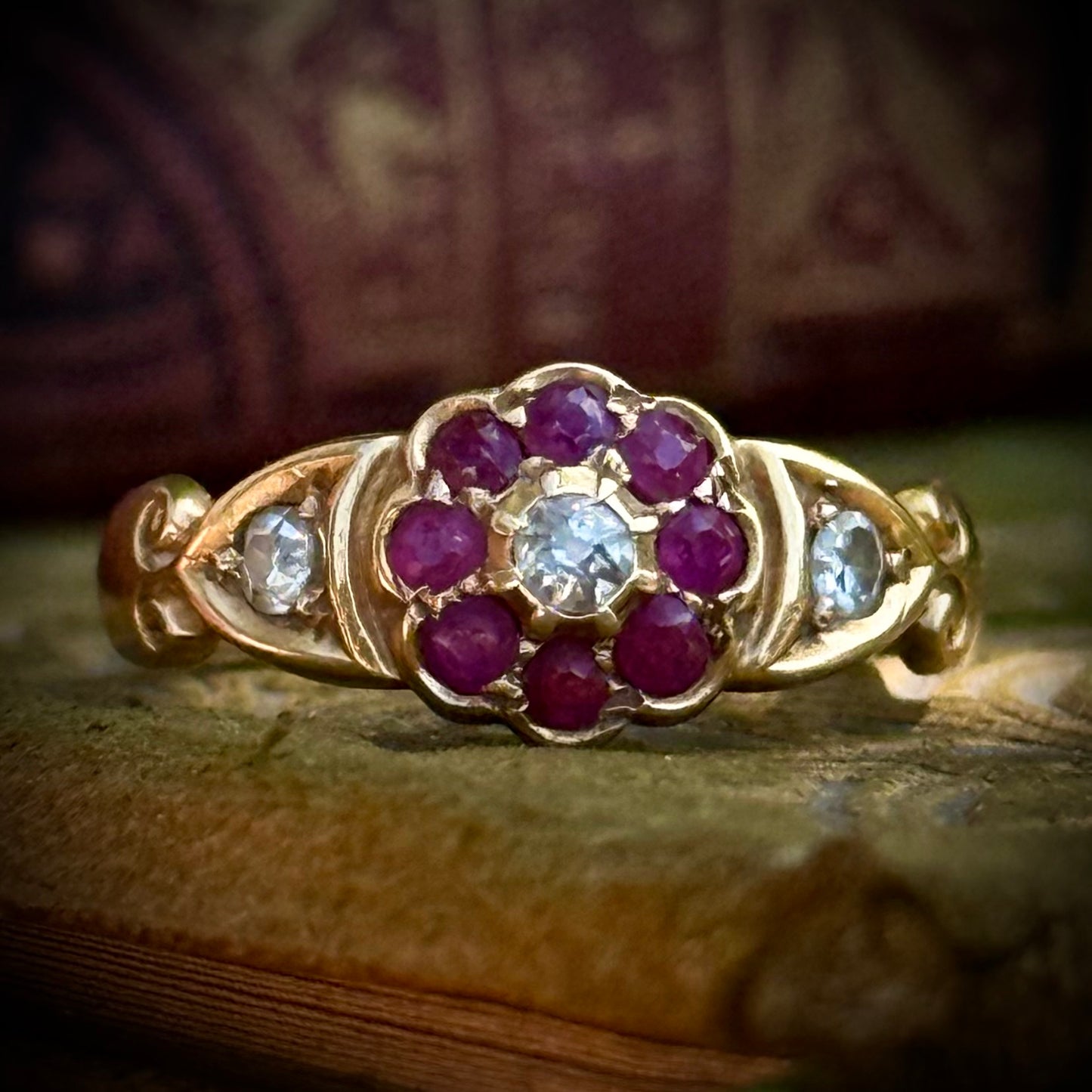 Antique Ruby & Diamond Dress Ring in 18 Carat Gold