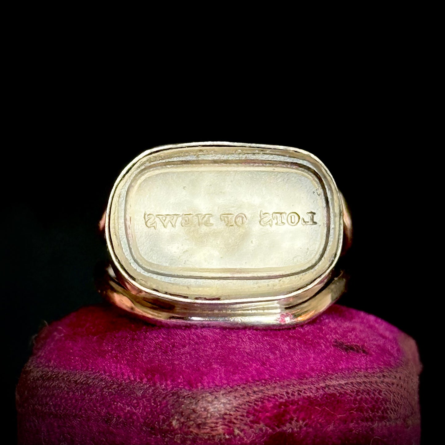 Antique 'Lots of News' Intaglio Ring in Silver