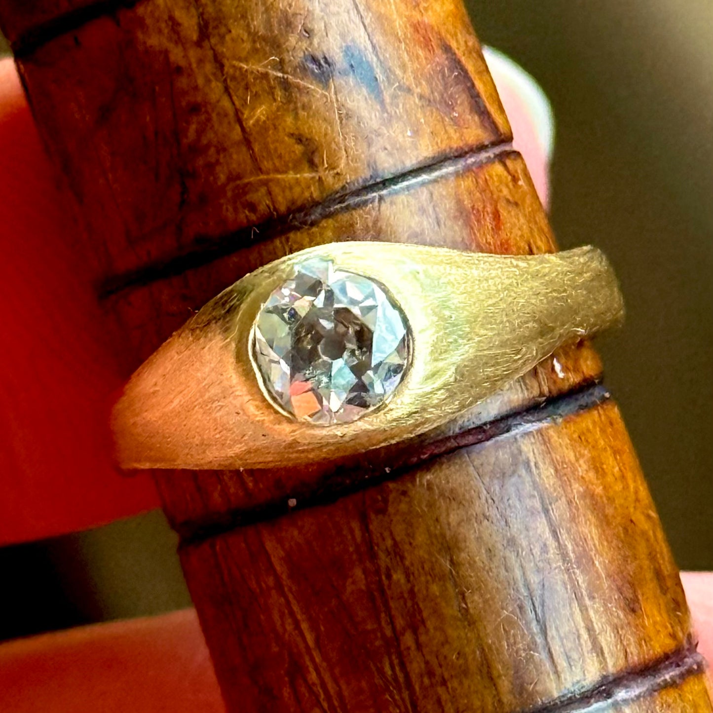 Vintage Old Cut Diamond Pinky Ring in 18 Carat Gold