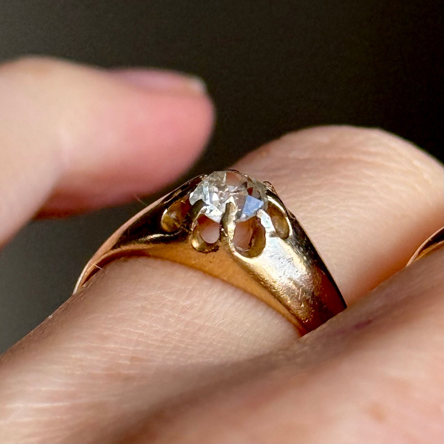 Antique Old Cut Diamond Ring in 18 Carat Gold' Circa 1900