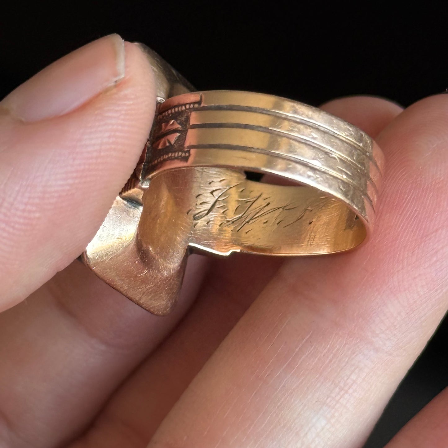 Antique Hercules and Omphale Ring; Circa 1895