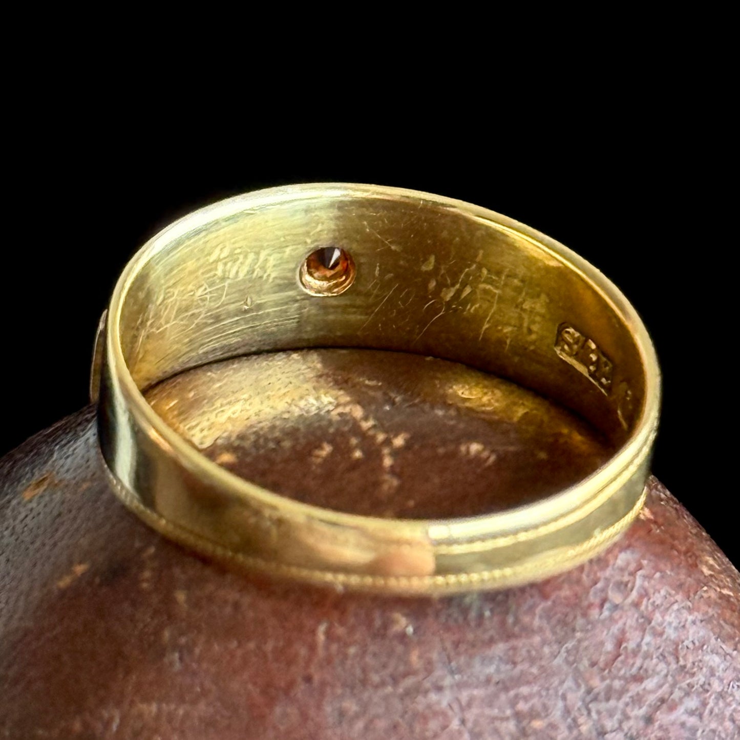 Antique Victorian Garnet Mizpah Ring